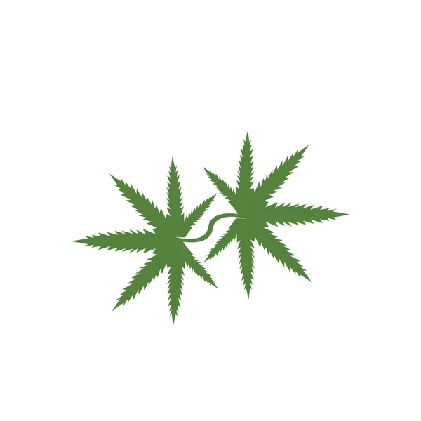 Icono de ilustración de vector de hoja de Canabis — Vector de stock