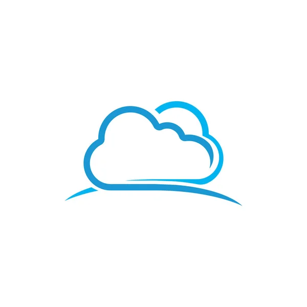 Векторный дизайн логотипа облака — стоковый вектор