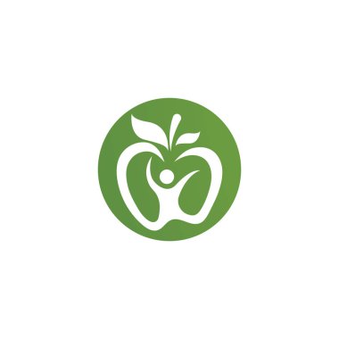 sağlıklı elma vektör tasarım simgesi