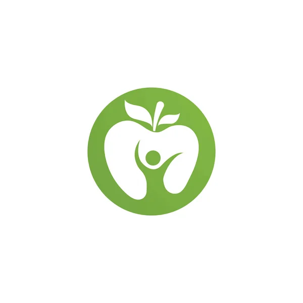 Ícone de design de vetor de maçã saudável — Vetor de Stock