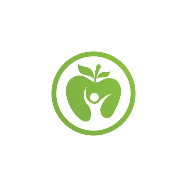 Ícone de design de vetor de maçã saudável — Vetor de Stock