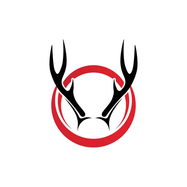 Logotipo ilustração chifre de chifre de veado — Vetor de Stock