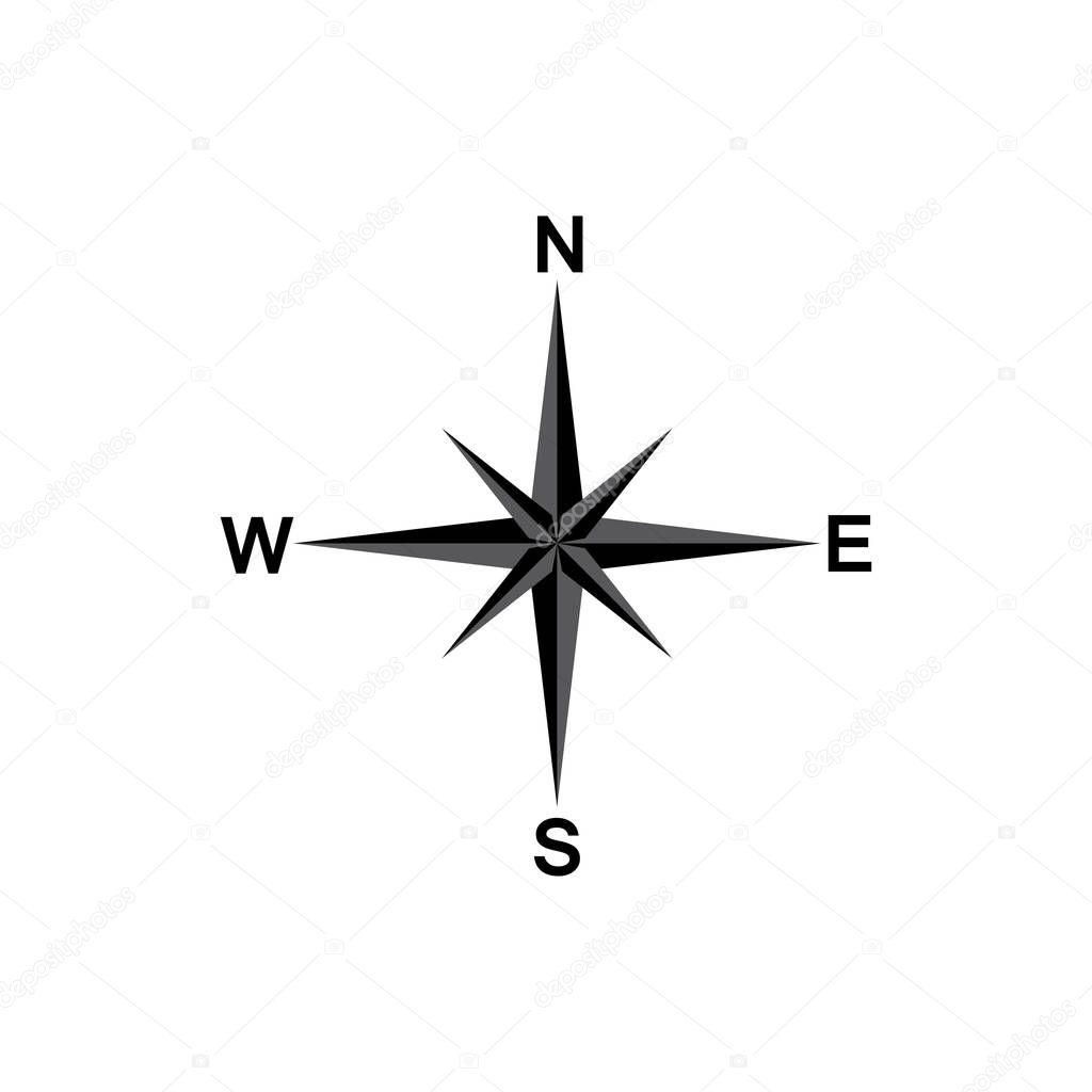 Compass icon Template vector icon illustration 