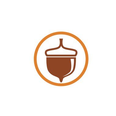 Meşe palamudu logosu ilustration vektör şablonu