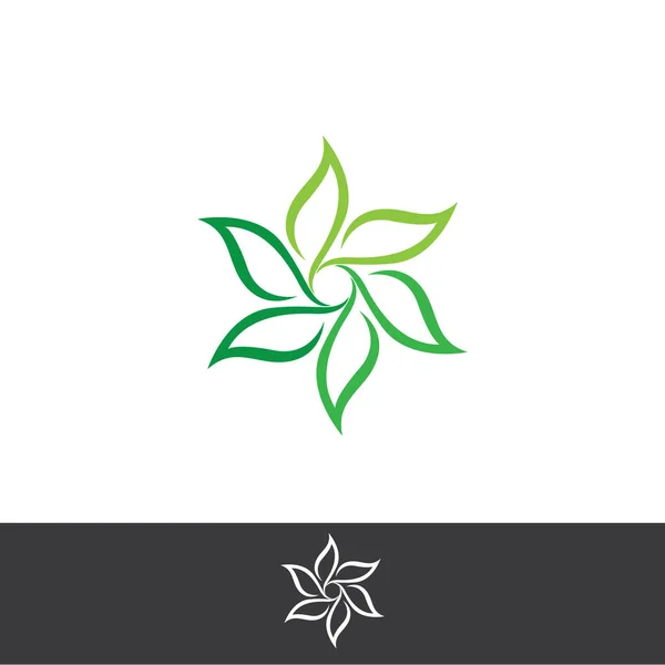 Экологический элемент логотипа листа — стоковый вектор