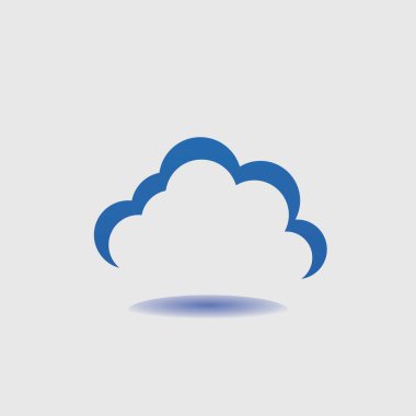 Bulut şablon vektör illüstrasyon tasarımı