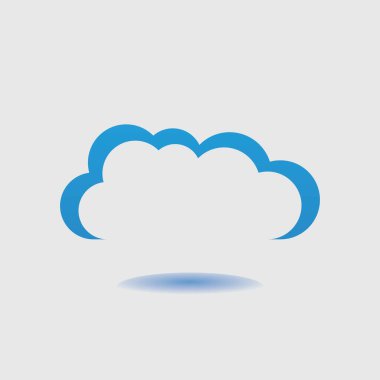 Bulut şablon vektör illüstrasyon tasarımı