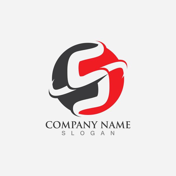 Business corporate S letter logo design vector