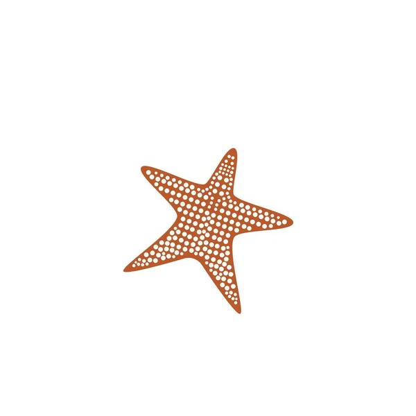 Star Fish Logo Vector Flat Design Template — Stock Vector
