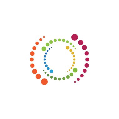 Yarım ton daire vektör illüstrasyon tasarımını noktalar