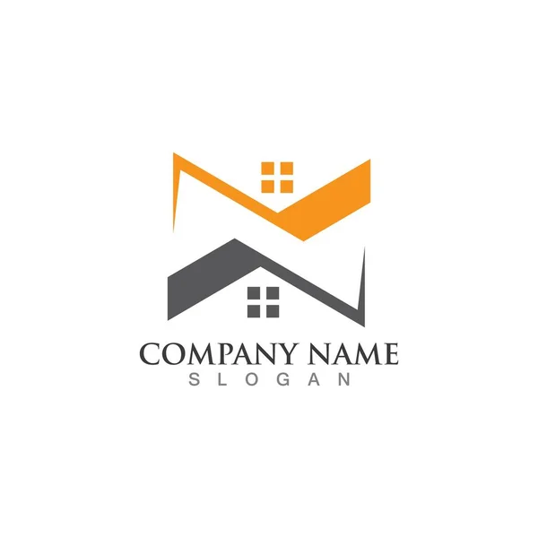 Inmobiliaria Propiedad Construcción Diseño Logo — Vector de stock