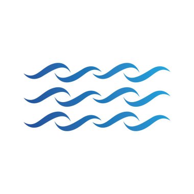 Su dalgası logo vektör çizimi tasarımı