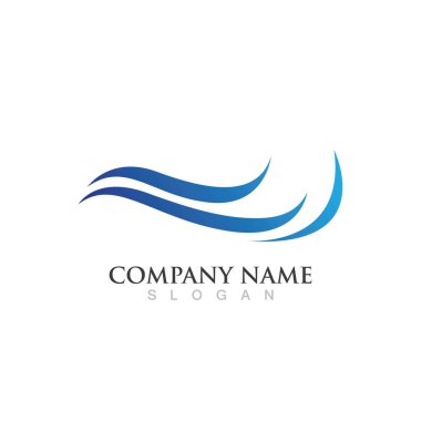 Su dalgası logo vektör çizimi tasarımı