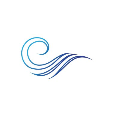 Su dalgası logo vektör çizimi tasarımı