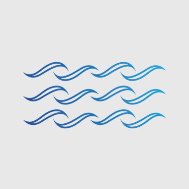 Su dalgası logo vektör çizimi tasarımı