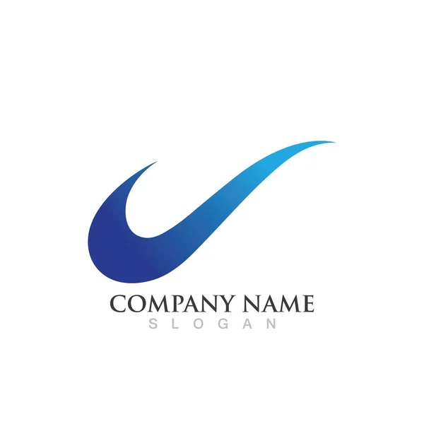 Design Ilustração Vetor Logotipo Onda Água — Vetor de Stock