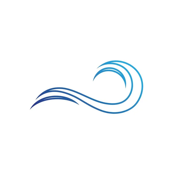 Vatten Våg Logotyp Vektor Illustration Design — Stock vektor