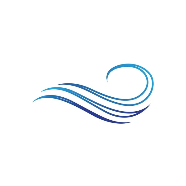 Vatten Våg Logotyp Vektor Illustration Design — Stock vektor