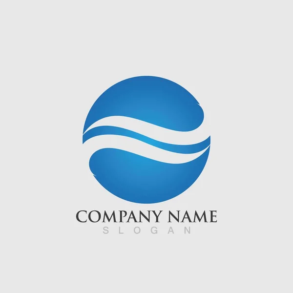 Design Ilustração Vetor Logotipo Onda Água — Vetor de Stock