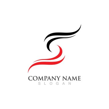 S harfi logo tasarım vektörü