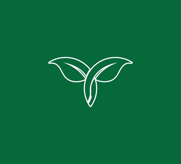 Oznaczenie Leaf Nature Zielony Vector — Wektor stockowy