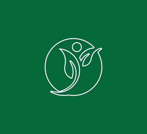 Leaf Nature Logo Verde Vector — Archivo Imágenes Vectoriales