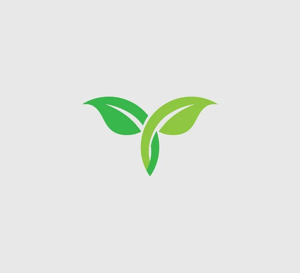 Logo Natureza Leaf Vector Verde — Vetor de Stock