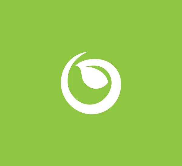 Leaf Nature Logo Green Vector - Stok Vektor