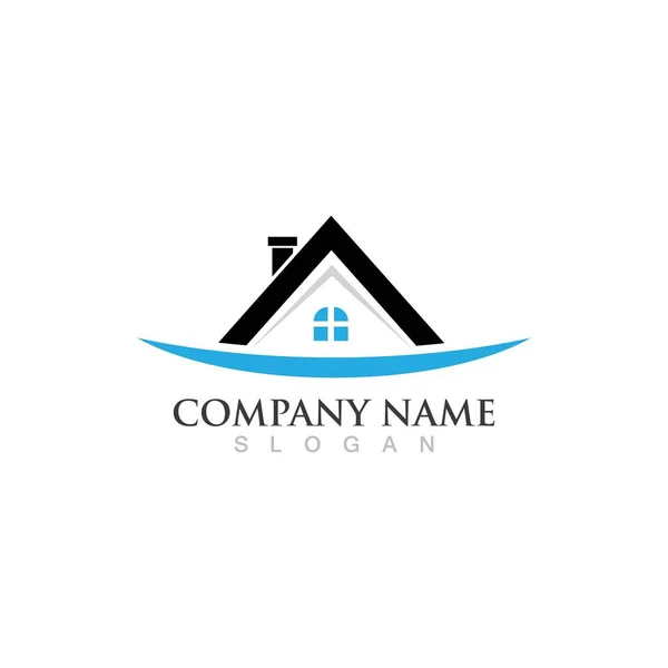 Início Construção Logotipo Símbolo Vetor — Vetor de Stock