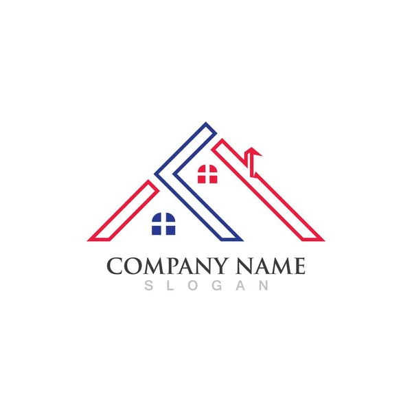Início Construção Logotipo Símbolo Vetor — Vetor de Stock