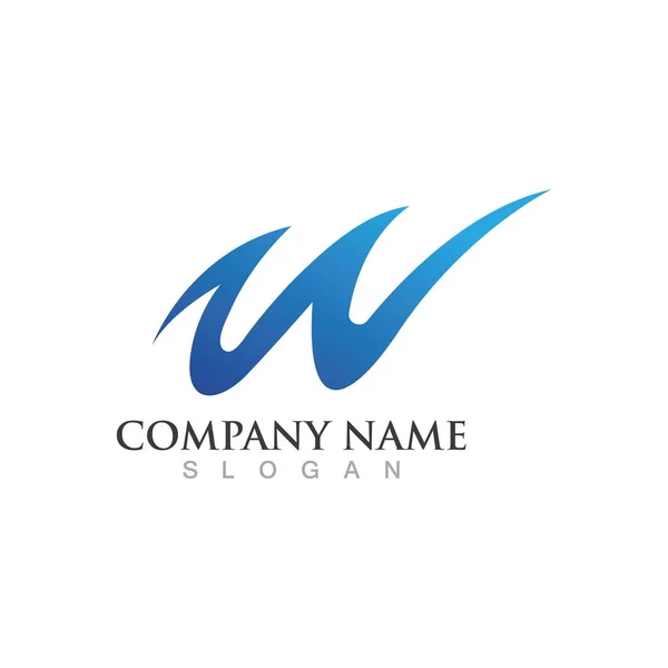 Onda Água Logotipo Vetor Ilustração — Vetor de Stock