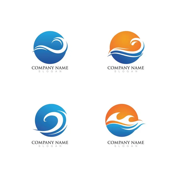 Water Wave Icon Vector Illustration Design Logo — Stock Vector
