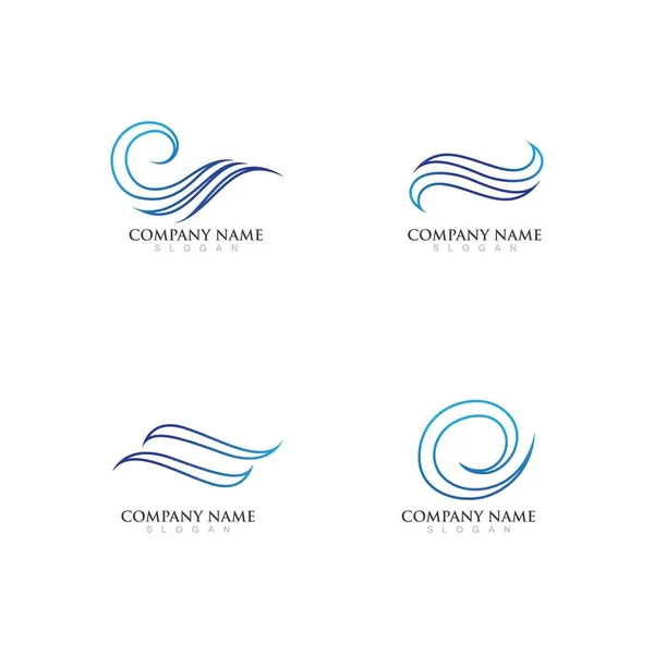 Water Wave Icon Vector Illustration Design Logo — Stock Vector