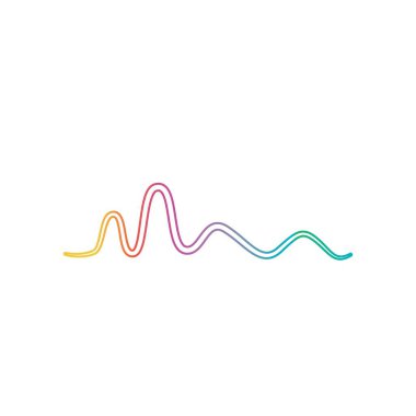 Sound waves vector illustration design template clipart