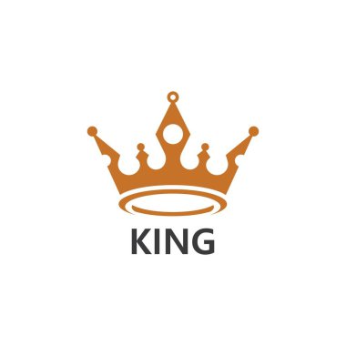 Crown Logo Şablonu vektör çizimi tasarımı