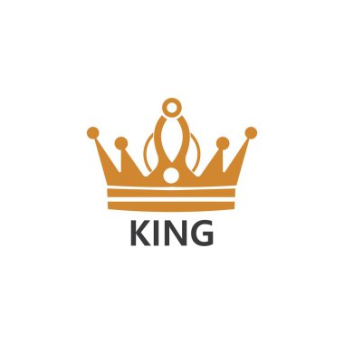 Crown Logo Şablonu vektör çizimi tasarımı