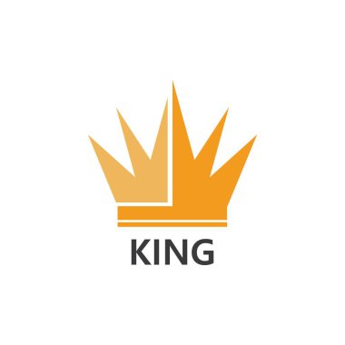 Crown Logo Şablonu vektör çizimi tasarımı
