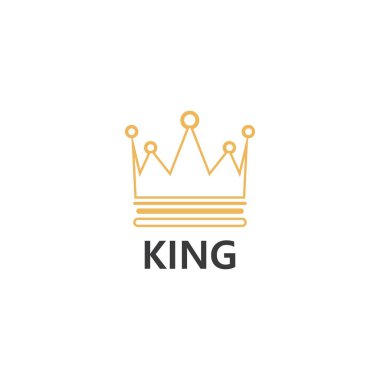 Crown Logo Şablonu vektör çizimi tasarımı
