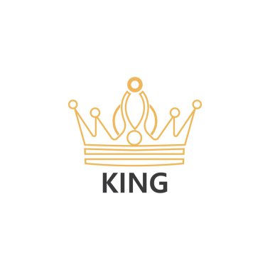 Crown Logo Şablonu vektör çizimi tasarımı