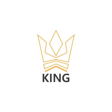 Crown Logo Şablonu vektör çizimi tasarımı