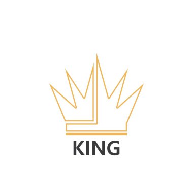 Crown Logo Şablonu vektör çizimi tasarımı