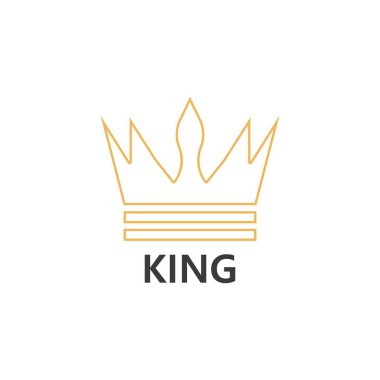 Crown Logo Şablonu vektör çizimi tasarımı