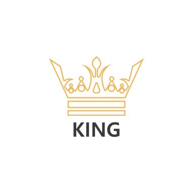 Crown Logo Şablonu vektör çizimi tasarımı