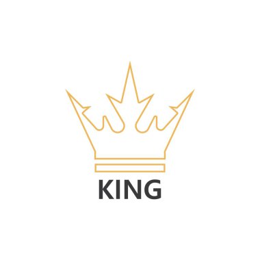 Crown Logo Şablonu vektör çizimi tasarımı