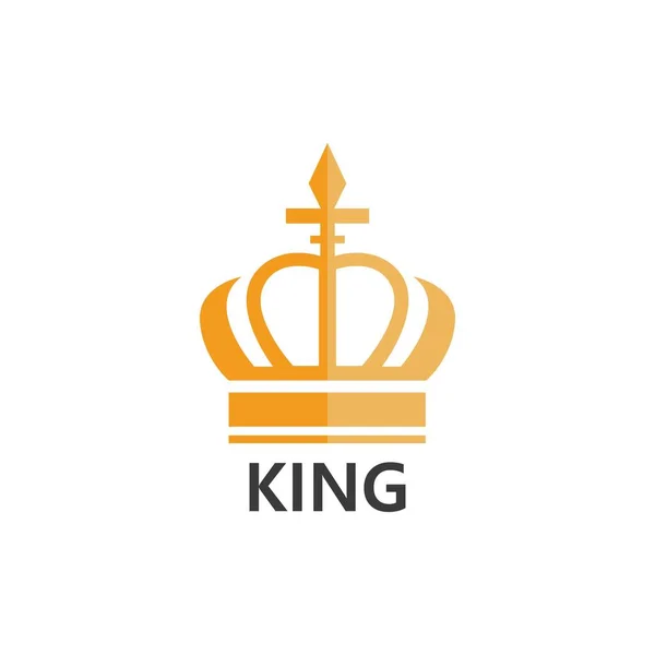 Crown Logo Modello Icona Vettoriale Illustrazione Design — Vettoriale Stock
