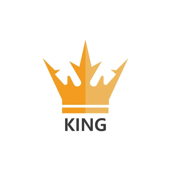 Crown Logo Şablonu Vektör Çizimi Tasarımı — Stok Vektör