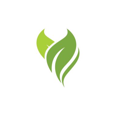 Yeşil ağaç yaprağı ekoloji doğa elementi vektörü logoları