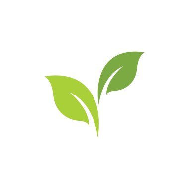 Yeşil ağaç yaprağı ekoloji doğa elementi vektörü logoları