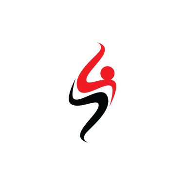 İnsan karakteri logosu çizim vektörü tasarımı