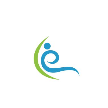 İnsan karakteri logosu çizim vektörü tasarımı